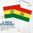 thumbnail image 3 of (2 Pack) Bolivia World Flag Stickers - Bolivian Pride - 5 Inches On Longest Side - Premium Vinyl - Choose from Over 200 Countries - for Cars, Trucks, Skateboards, Laptops - Made in USA - BMCS0830, 3 of 7
