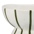 thumbnail image 2 of Bouclair White Green Striped Ceramic Decorative Bowl, 2 of 2