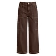 thumbnail image 5 of Noric Women High Waisted Straight Leg Cargo Jeans Trousers with Button Fly Pockets Loose Fit Casual Denim Pants, 5 of 9