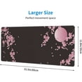 thumbnail image 2 of Sakura Cherry Blossom Extended Gaming Mouse Pad Non-Slip Rubber Base Pink Large Mousepad 31.5x11.8in with Stitched Edge Waterproof Flower Keyboard Pads Black Desk Laptop Mats for Work/Game/Office, 2 of 6