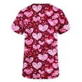 thumbnail image 5 of Fewfanhot Summer Tops for Women Valentine Scrub Tops Women V-Neck Short Sleeve Holiday Themed Heart Scrubs, 5 of 5
