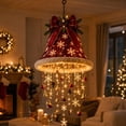 thumbnail image 3 of 2026 New Lighted Santa Hat Hanging Chandelier, Plush Christmas Hat Lamp, Warm Jolly Lights with Mini Decorations and Glowing Tassels for Holiday Home Party Decoration, 3 of 4