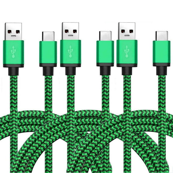 EEEkit 3pcs USB Type Cable, 10 Feet USB-C Type-C Charging Charger, Data Sync line Cord Compatible with Samsung S10 S9 S8 S8 Plus Note9 8 C7 Pro C9 and More