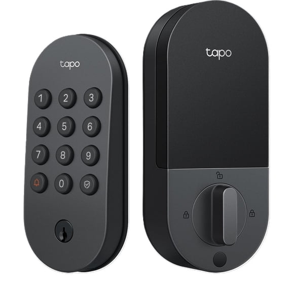 Open Box TP-Link Tapo DLW10 Smart Deadbolt, BHMA Grade 3, IP54 Weatherproof, 5 Secure Unlock Methods, Auto-Lock, Real-Time Alerts, Keypad, Bluetooth, Wi-Fi, Voice Control
