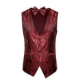thumbnail image 3 of Pejock Mens Suit Vest Business Formal Dress Slim Fit Casual Waistcoat Vest for Suit or Tuxedo, 3 of 5