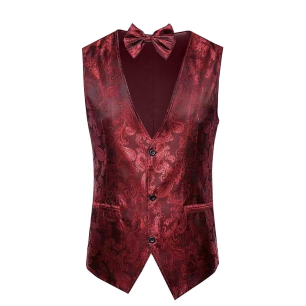 Camiseta de Moda de Corbata para Hombre con Bolsillos de Impresión, Blusa sin Mangas con Cuello en V para Uso Casual Y Diario