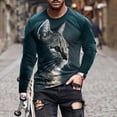 thumbnail image 2 of WXLWZYWL Mens Shirts Plus Size Long Sleeve Printing Round Neck Pullover T Shirt Blouse, 2 of 3