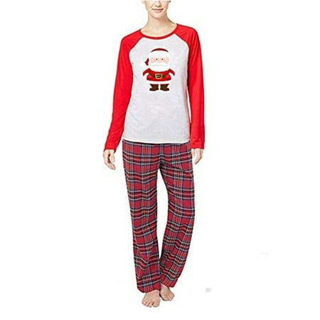

Sunisery Christmas Family Matching Top and Plaid Pants Pajamas Sets Mom L