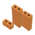 thumbnail image 3 of MERIGLARE Dollhouse Decor Accessory Miniature Bricks Roof Tiles Mini Bricks Roof Tiles 10 Pcs Orange Bricks, 3 of 8