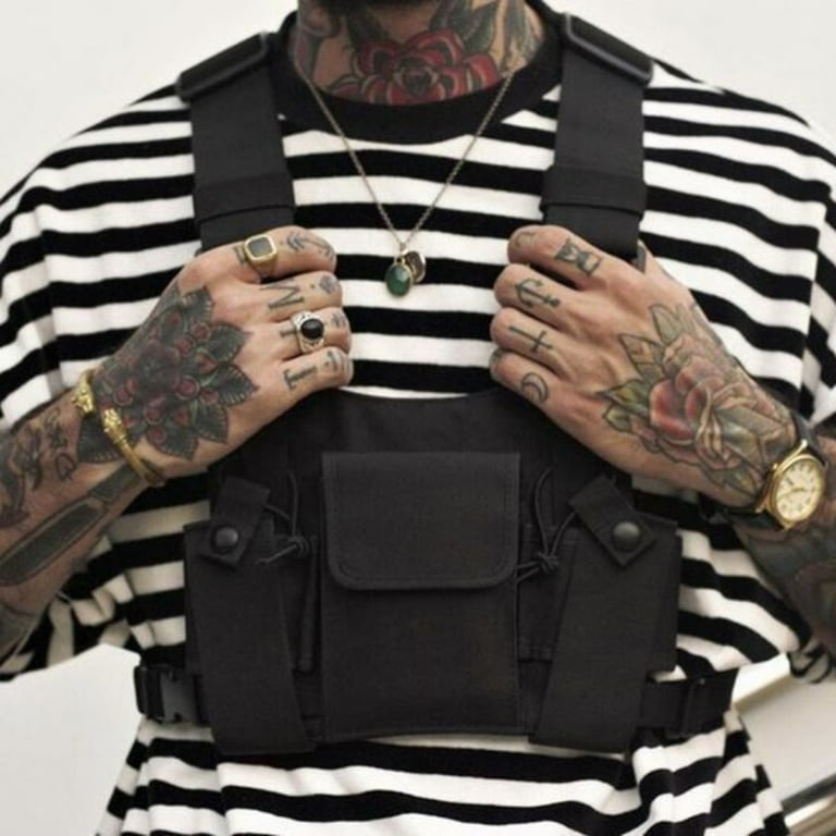 Hip hop Bag Men and Women Waist Tooling Chest Bag Vest Backpack Multi function Chest Bag Camouflage