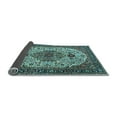thumbnail image 2 of Ahgly Company Indoor Square Medallion Light Blue Traditional Area Rugs, 7' Square, 2 of 4