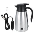 thumbnail image 1 of Electric Kettle, 1000ml Stainless Steel Inner Wall Car Electric Heating Cup, Car Drinking Kettle, for Home Restaurant Travel 12V, 24V, 1 of 8