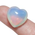 thumbnail image 4 of White Opalite Pocket Mini Puff Heart Worry Healing Palm Stone Paquete de 10 (0.5") Xemadio SNFLD1895, 4 of 5
