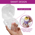 thumbnail image 3 of Livease 60Pcs Individual Cupcake Containers, Plastic Clear Cupcake Boxes with Lid, Cupcake Holder, 3 of 9