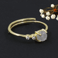 thumbnail image 2 of Maya Adjustable 18k Rose Gold-Plated Ring with Natural Moonstone and Sparkling CZ Accents – Gift for Her, 2 of 5