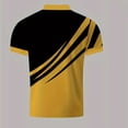 thumbnail image 4 of BRGZLK Mens Golf Shirt Summer Trendy Print Short Sleeve Turn-Down Collar Pullover Casual Business T-Shirts Lightweight Breathable Tennis Shirts Yellow 3XL, 4 of 6