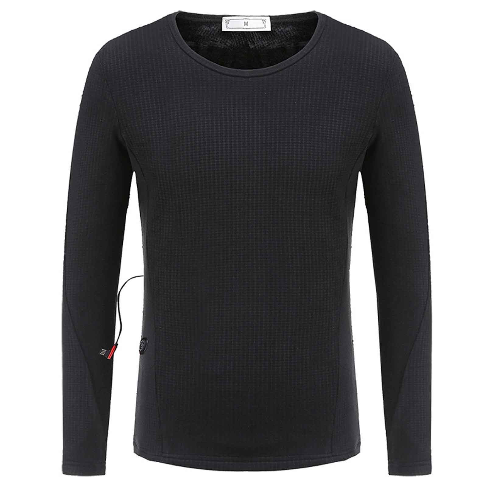 Heated Thermal Tops for Men Women Sleeves Underwear Fleece Lined Electric Heating Shirts for Cold Weather Washable Base Layer - Walmart.com