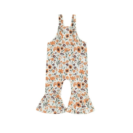 

Toddler Baby Girl Jumpsuit Romper Flower Boho Overalls Pants Baby Girl Summer Clothes