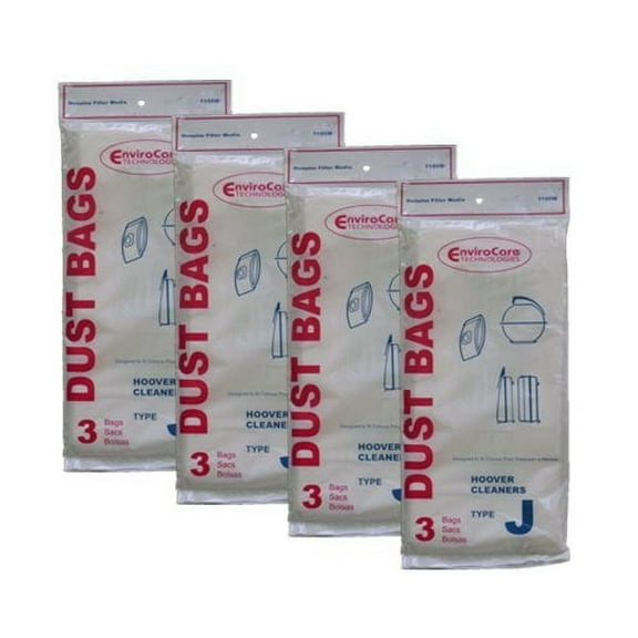 12 Compatible with Hoover Type J 4010010J, #405396, 625871 Canister Tank Vacuum Cleaner Bags Mod