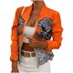 thumbnail image 2 of Puntoco, ropa de negocios para mujer, cárdigan adelgazante de manga larga con estampado, traje con cremallera, abrigo, chaqueta superior, liquidación Puntoco Puntoco-1907, 2 of 5
