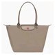 thumbnail image 1 of Bolso de mano con forma de bola de masa de nailon para mujer, bolso de mano de gran capacidad con asa de cuero, impermeable, plegable, de un solo hombro, 1 of 5