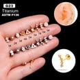 thumbnail image 1 of Pendientes perforados de cartílago de moda con incrustaciones de circonita y titanio G23 para dientes internos, labio espinoso, uña, hueso de la oreja, 1 of 5