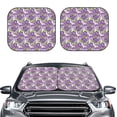 thumbnail image 2 of Xecao Violets Flowers for Foldable Car Sun Shades (2-Pack) offer sun protection with an easy-fold design for convenient windshield shading., 2 of 7