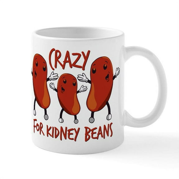 CafePress - Crazy For Kidney Beans - 11 oz Ceramic Mug - Novelty Coffee Tea Cup