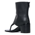 thumbnail image 2 of YDN Women Unique Round Open Toe Flip Flop Ankle Sandals Block Mid Heel Back Zippers Boots Dressy Shopping Work Shoes Size 13 Black, 2 of 3