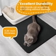 thumbnail image 7 of Cat Litter Mat, 24x18 Inches Large Honeycomb Double Layer Cat Litter Trapping Mat, Non Slip Waterproof Urine Proof Cat Litter Box Mat, Kitten Supplies and Essentials, Black, 7 of 7