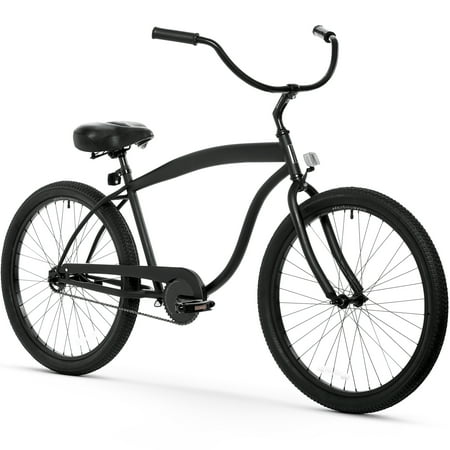 sixthreezero In The Barrel Men's Single Speed Beach Cruiser Bicycle, 26" Wheels and 18" Frame, Matte Black
