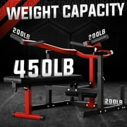 Syedee Chest Press Machine, 1250LBS Capacity with Independent Converging Arms, Adjustable Flat Incline Fitness Bench for Home Gym