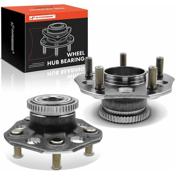 A-Premium 2 x Rear Wheel Bearings and Hub Assembly Compatible with Honda Prelude 1997-2001, w/5-Lug, Replace# 512144