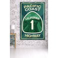 thumbnail image 3 of Highway 1, California, Pacific Coast Highway Sign (36x54 Giclee Gallery Art Print, Vivid Textured Wall Decor), 3 of 3