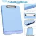 thumbnail image 2 of Clipboard with Storage Box (A4 Size), 9.6 x 14.3 In High Capacity Waterproof Plastic Storage Clipboards with Pen Holder, Separate Pencil Box, Great for Office, Nursing, Classroom, 2 of 10