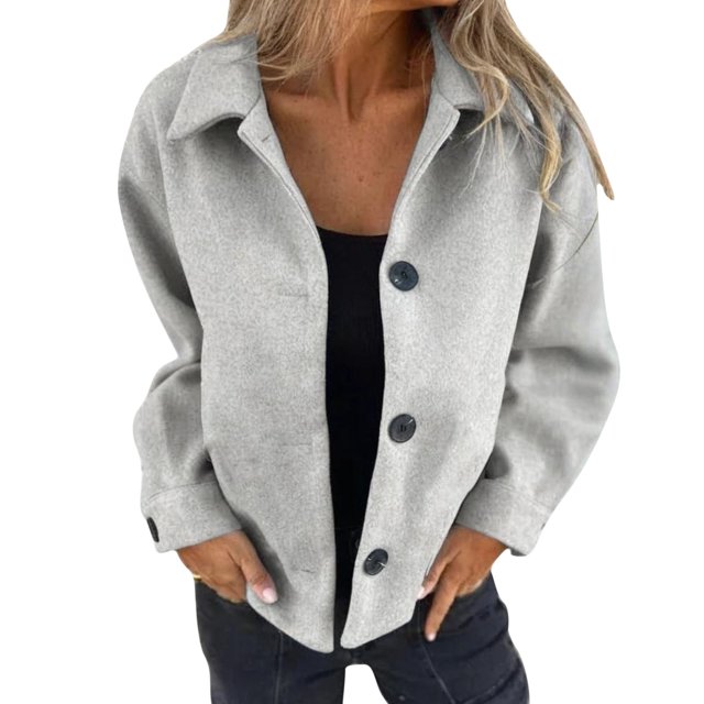 Veste pour Femmes, Cardigan à Boutons et Col Rabattu Manches Longues Décontracté, Cardigan pour Femmes