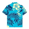 thumbnail image 4 of Atogsazn Kids Boys Hawaiian Floral Printed Shirts Children Casual Button Down Short Sleeve Shirt Beach Summer Tops Navy 9-10 Years Fashion, 4 of 8