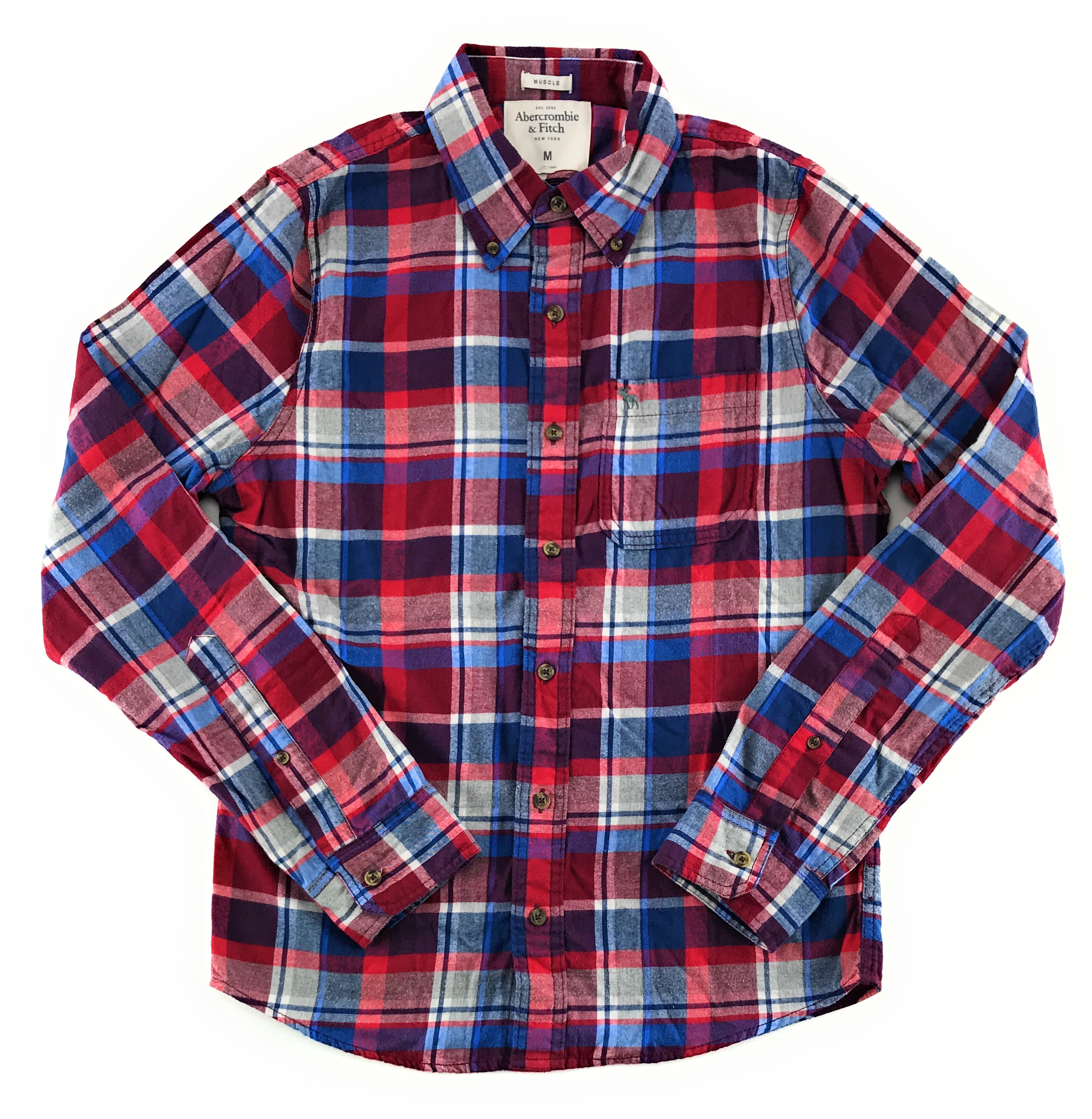 Fitch Mens Flannel Long Sleeve Shirt 