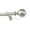 Polished Nickel, variant on Threadmade Home Cordelia Single Curtain Rod with Globe Ball Finial, Soft Gold - 32"W x 78"L