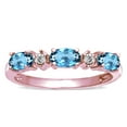 thumbnail image 3 of Star K � Oval 5x3 Genuine Blue Topaz three stone oval band, 3 of 9