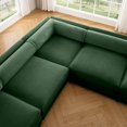 thumbnail image 5 of Modern 6-Piece Modular Sectional Sofa with Storage Soft Green Couch Chenille Fabric Contemporary Cylindrica Design, Large Sectional Couches for Living Room, 5 of 9