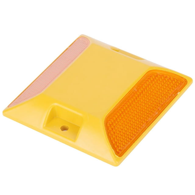 Noref Pavement Markers,Road Stud,6PCS Double Yellow Plastic Road Reflectors Street Pavement Driveway Stud Markers