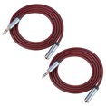thumbnail image 1 of 2pcs 1 Meter Male To Female Audio Extension Cord Fishing Net Nylon Extension Cable Cord (Red), 1 of 1