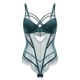 thumbnail image 1 of Mono de encaje sexy de tentación, push-up, ajustado a la cadera, sexy, transparente, estilo europeo y americano, con aberturas laterales, 1 of 5
