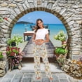 thumbnail image 4 of FREEAMG Chic Lifelike Floral Pattern Drawstring Lounge Wide Leg Pajama Sleepwear Bottom, 4 of 6