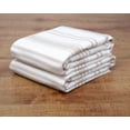 thumbnail image 5 of Sticky Toffee Large Absorbent Bath Towels, 100% OEKO-TEX Cotton, 28x16 in, Set of 2, Turkish White, Tan Striped, 5 of 8