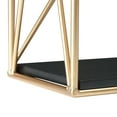 thumbnail image 4 of Creative Co-Op Wood and Gold Rectangle Wall Shelf, 4 of 4