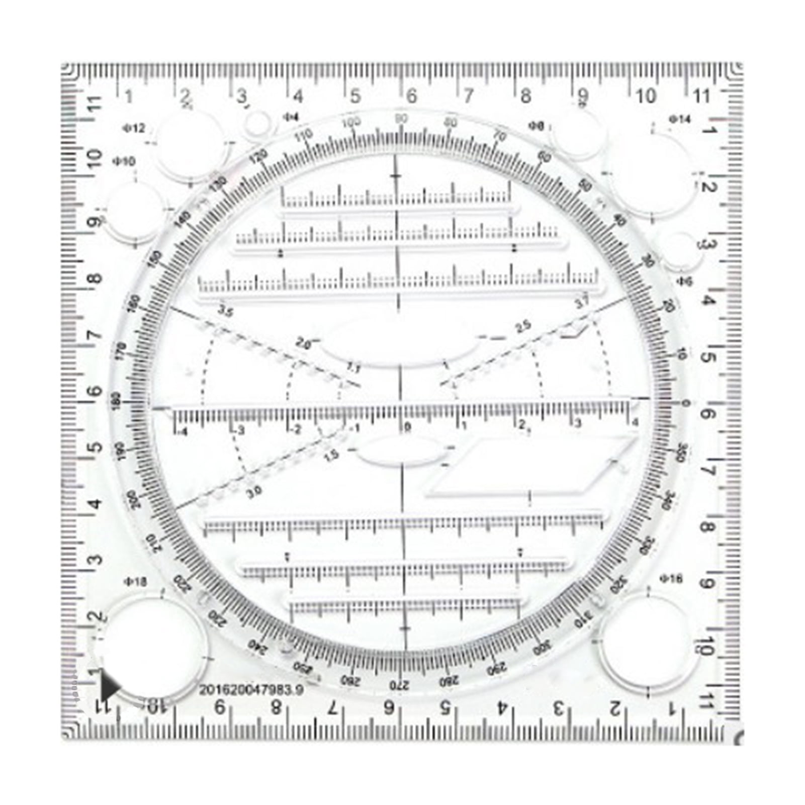 Kaleidoscope Geometric Function Multifunctional Fast Drawing Measuring Ruler New Kaleidoscope Geometric Function Multifunctional Fast Drawing Measuring Ruler New