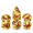Gold Red Dragon, variant on DND Dice Set 7Pcs Polyhedral Metal Dice, Gunmetal Red Dragon RPG Dice with Yellow Numbers for Dungeons and Dragons Tabletop Games