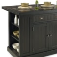 thumbnail image 2 of Nantucket Black 3 Piece Kitchen Island Set, 2 of 4